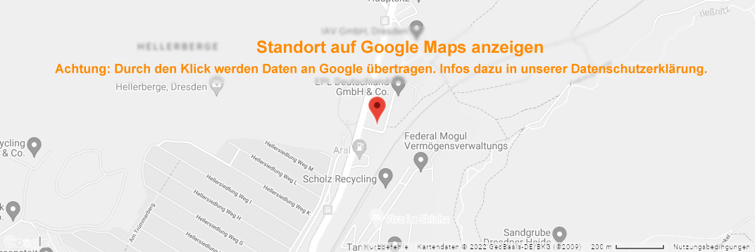 Lageplan mit Pin für Standort